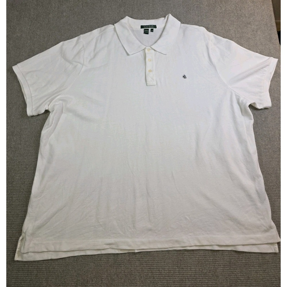 Ralph Lauren Polo Shirt Mens Size 3X White RLL Casual Short Sleeve Golf Sports